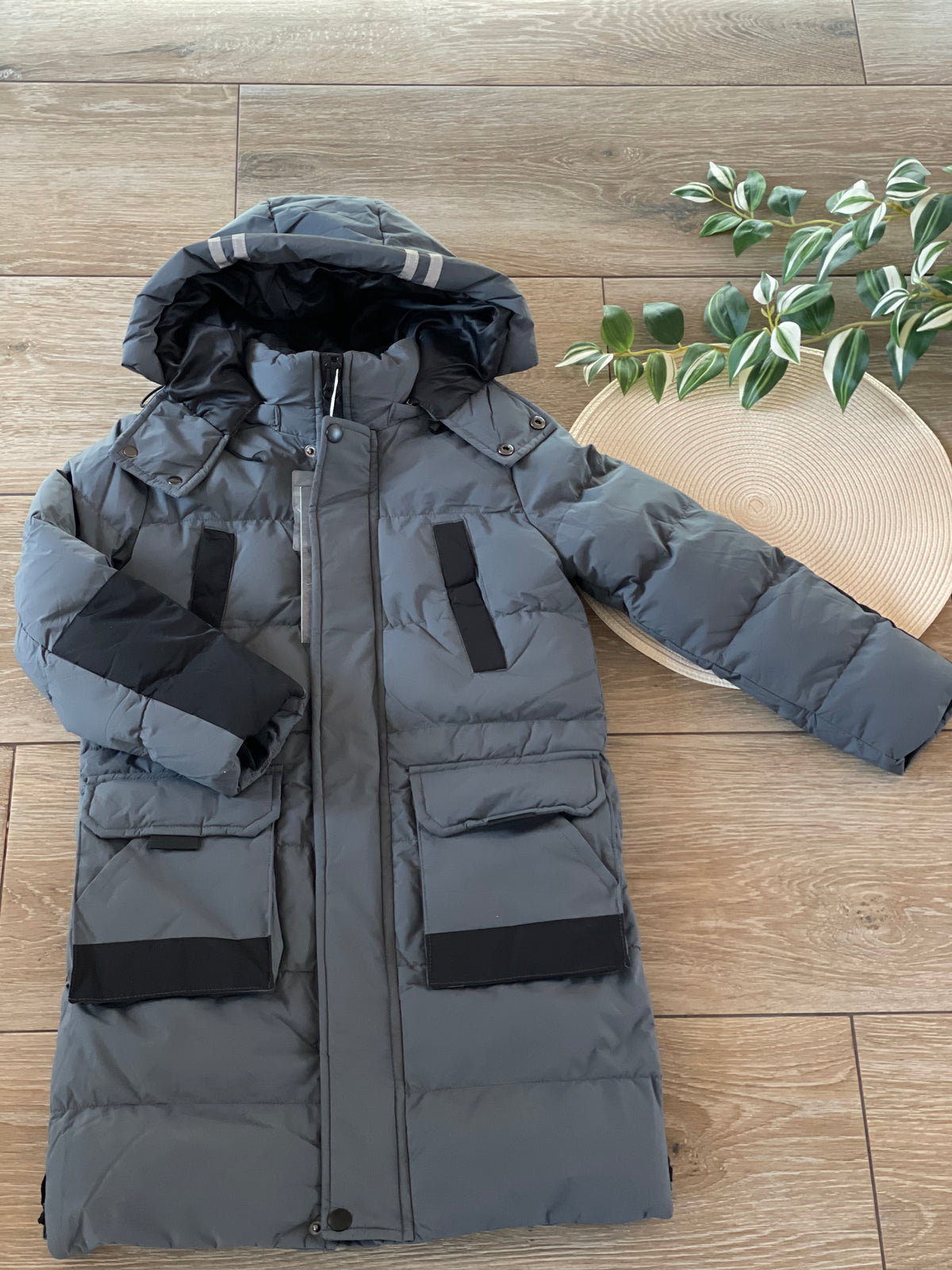 Winter Jas Lang Grijs