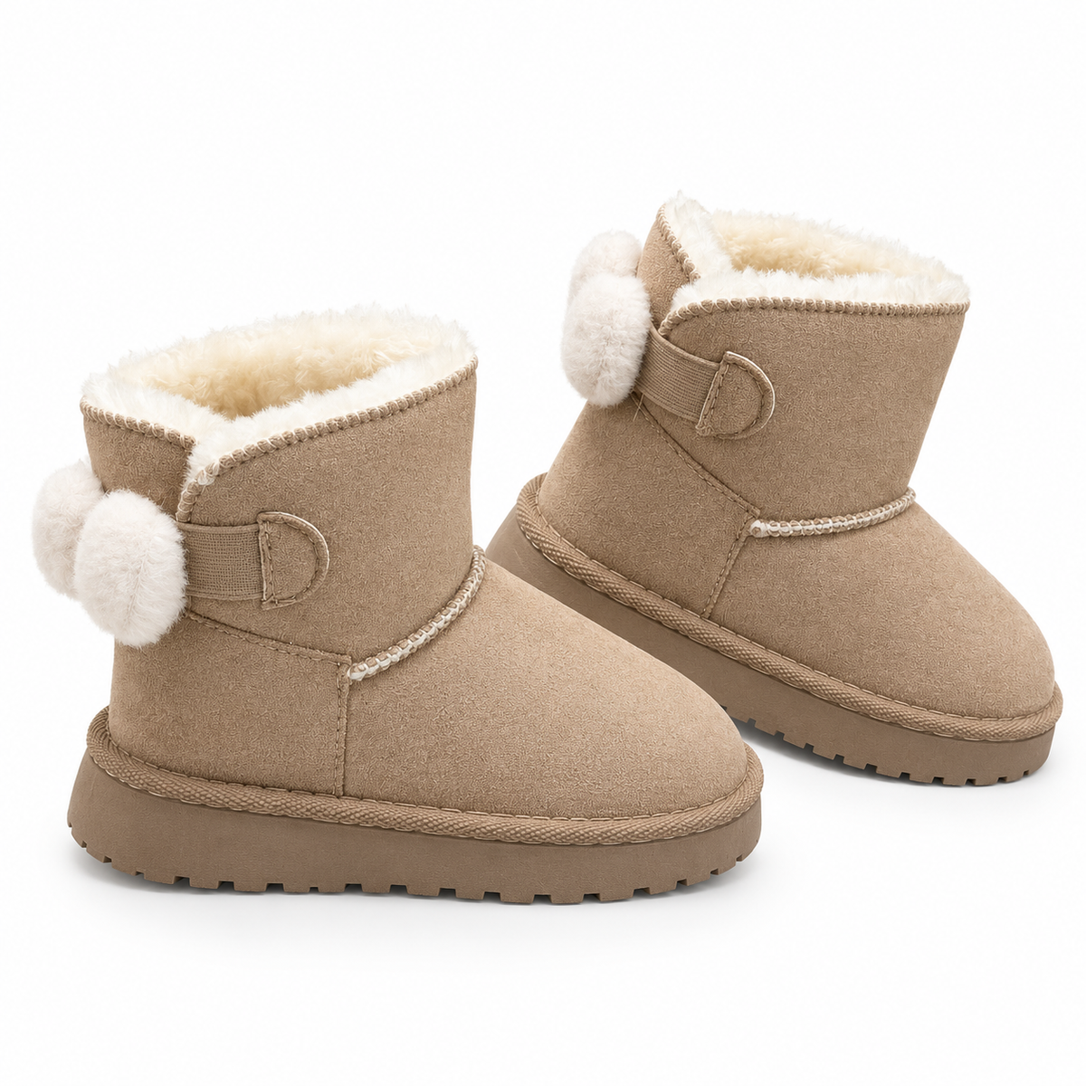 Winterboots Beige met strikje