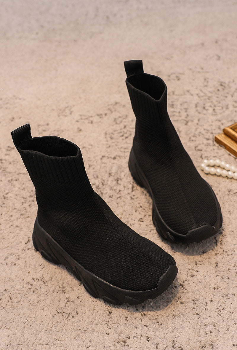 Zwarte Sock Sneakers