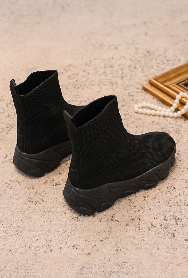 Zwarte Sock Sneakers