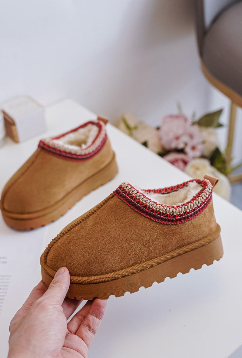 Camel Gevoerde Enkelboots voor Kinderen