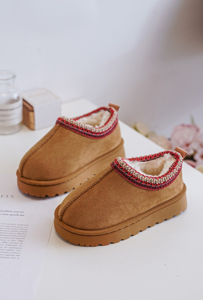 Camel Gevoerde Enkelboots voor Kinderen