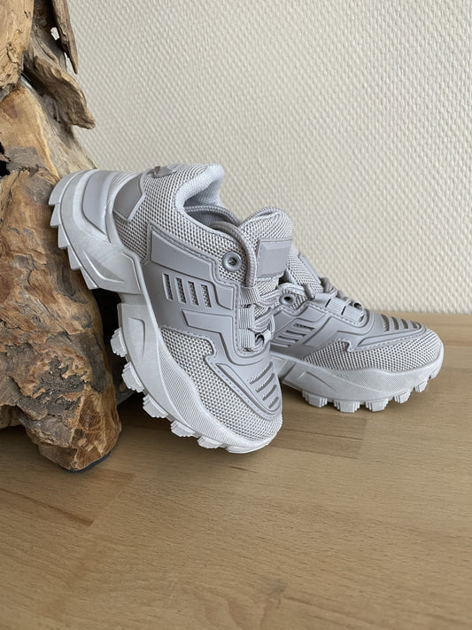 Grijze Sportieve Kinder Sneakers